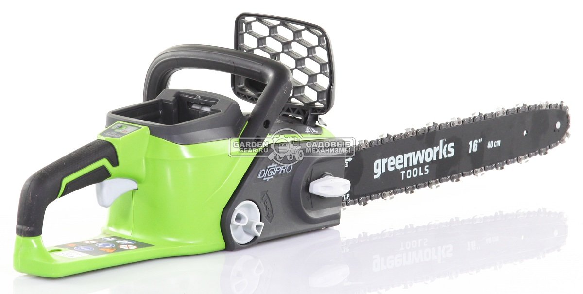 Пила аккумуляторная цепная GreenWorks GD40CS40 без АКБ и ЗУ (PRC, Li-ion, беcщеточный мотор, 40 см, 5.4 кг)