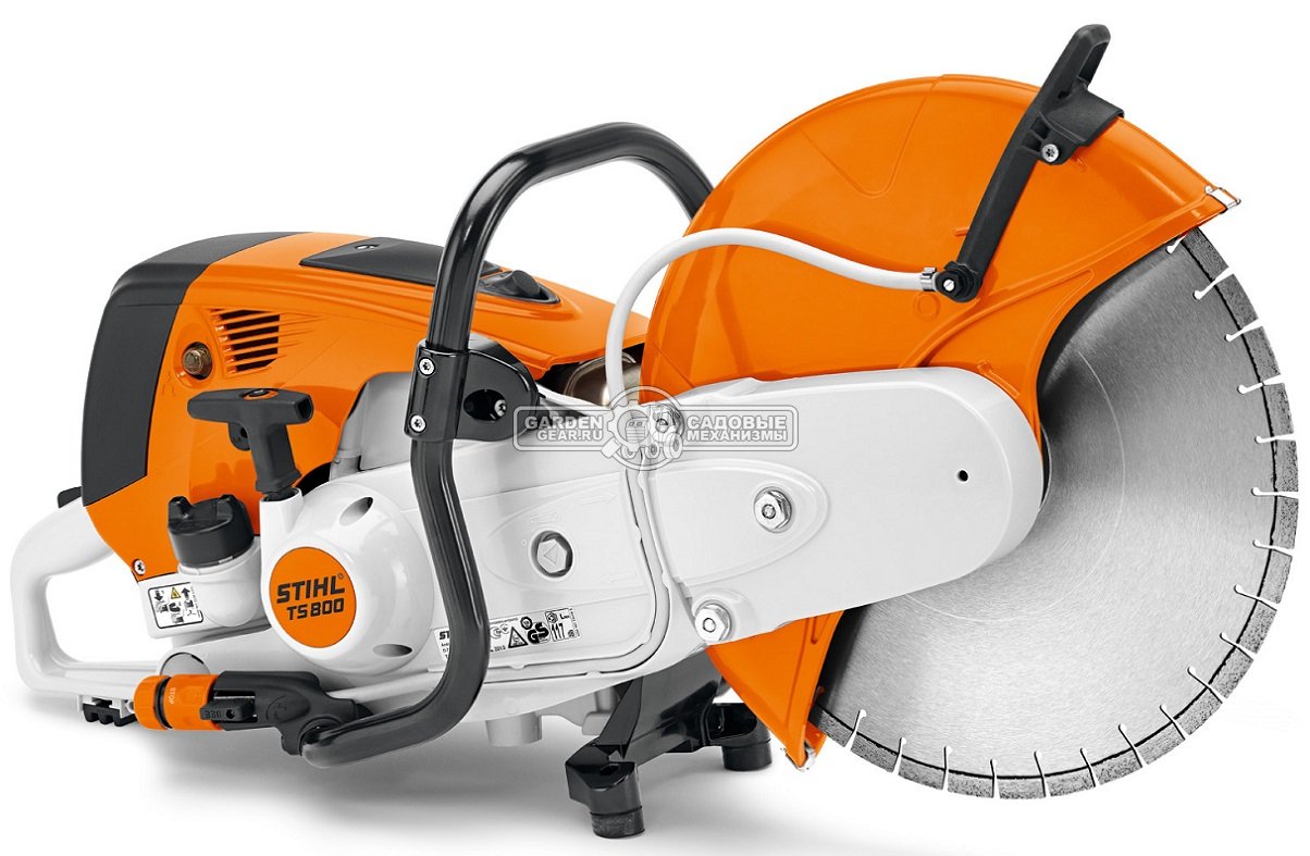 Бензорез Stihl TS 800 (GER, 98,5 куб.см., 5,0 кВт/6,8 л.с., диаметр круга 400 мм., глубина реза 145 мм., ElastoStart, 12,7 кг.)