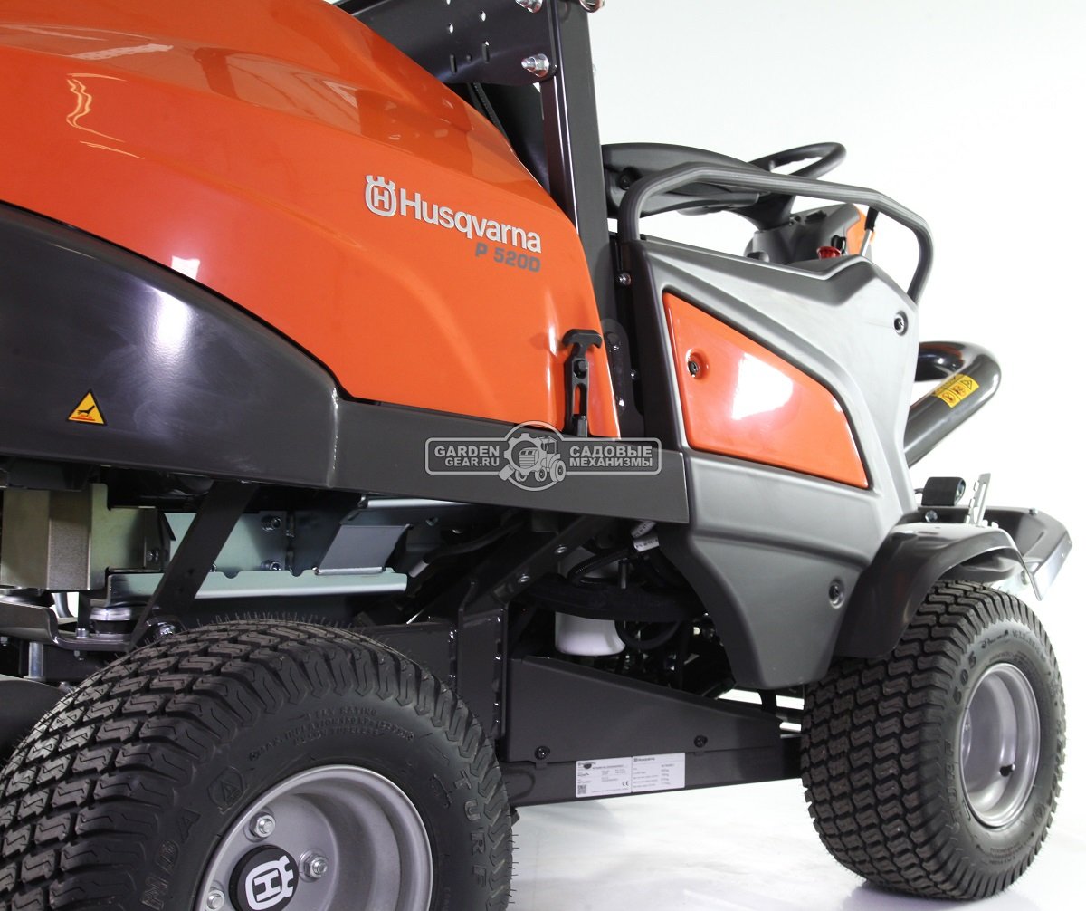 Профессиональный райдер Husqvarna P 520D без кабины (SWE, дизель Kubota D902 3 цилиндра, 898 куб.см., AWD, гидравлика для оборудования, 625 кг.)