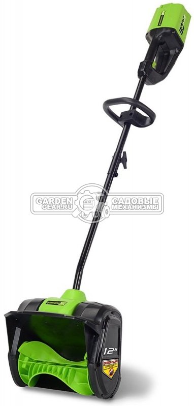 Снегоуборщик аккумуляторный / лопата GreenWorks G80SS30 без АКБ и ЗУ (PRC, 80В Pro, ширина 30 см., 7 кг.)