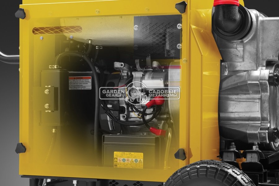 Мотопомпа бензиновая Caiman CP-3TS для грязной воды в шумозащитном кожухе (JPN, Honda GX270, 270 см3, 1500 л/мин, 29 м, 3&quot;, 130 кг)