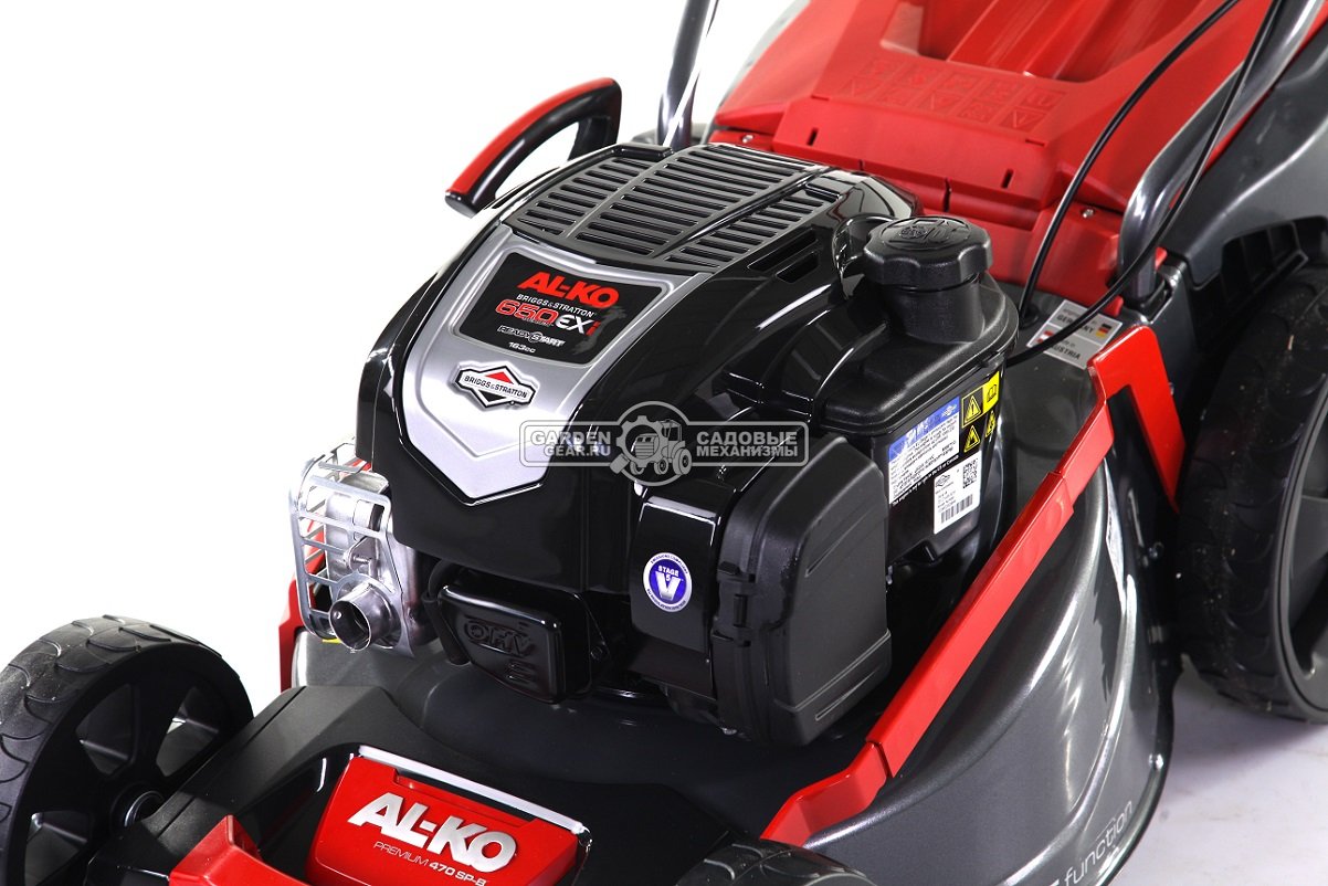 Газонокосилка бензиновая Al-ko Premium 470 SP-B (AUT, 46 см, B&S 650 Exi, 163 см3, сталь, 3 в 1, 70 л, 34.6 кг)