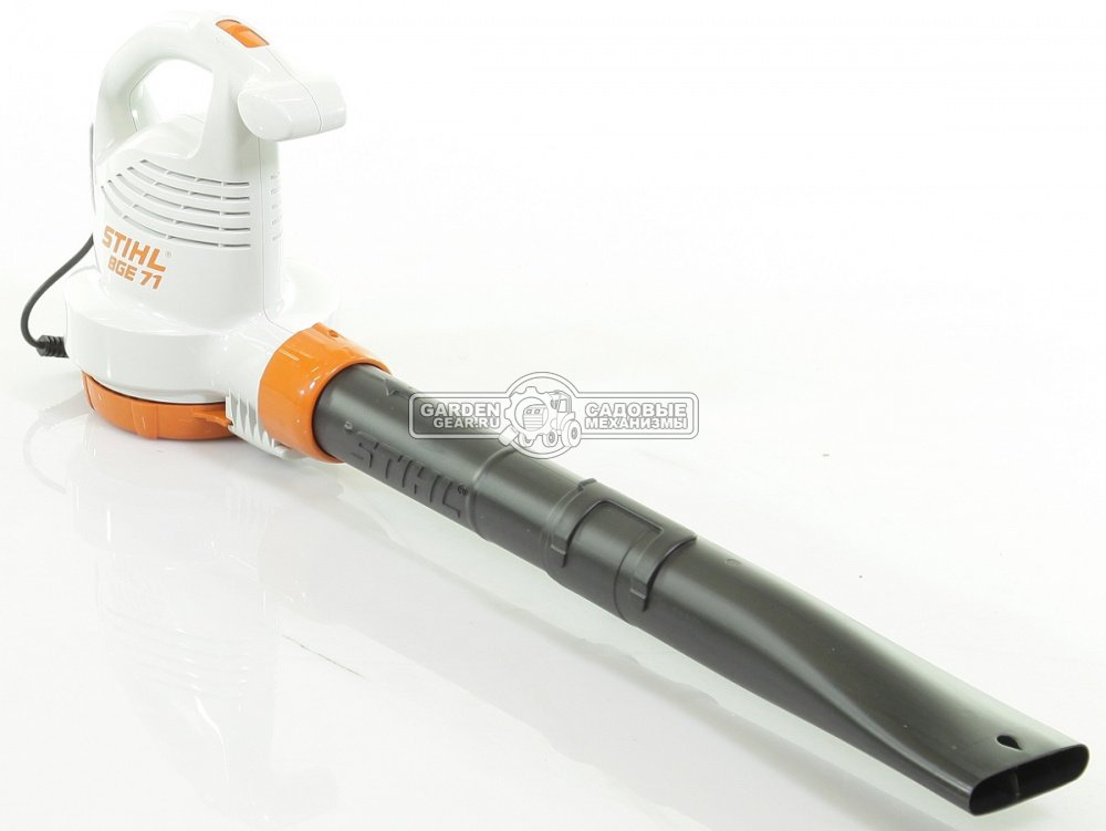 Воздуходувка электрическая Stihl BGE 71 (AUT, 1100 Вт, макс. расход воздуха 670 м3/ч, скорость 66 м/с., очки, 3,0 кг.)