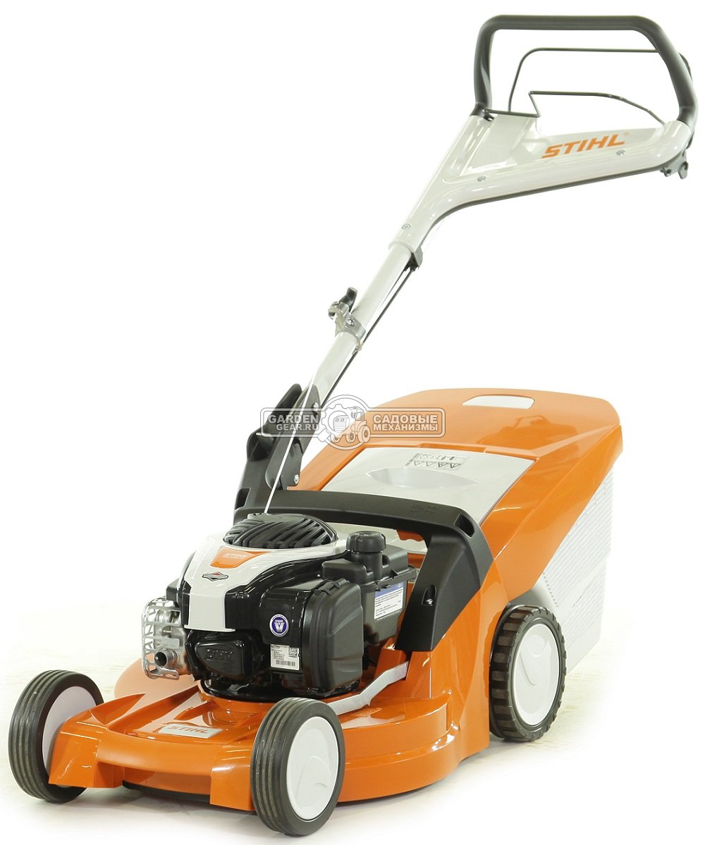 Газонокосилка бензиновая Stihl RM 448.0 TC (AUT, самоходная задний привод, 46 см., B&S 575 EX RS, 140 куб.см., пластик, 55 л., монорукоятка, 27 кг.)