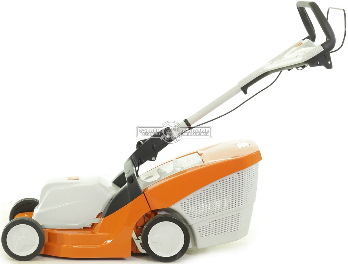 Газонокосилка электрическая Stihl RME 443.0 C (AUT, 1500 Вт., 41 см., несамоходная, травосборник 55 л., пластик, монорукоятка, 22 кг.)