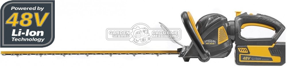 Аккумуляторные ножницы для живой изгороди Stiga SHT 48 AE без АКБ и ЗУ (PRC, Li-Ion, 48V, длина 61 см., ветки до 27 мм., 2,79 кг.)