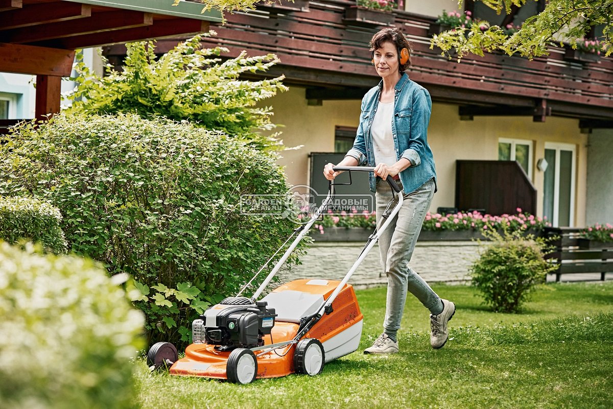 Газонокосилка бензиновая Stihl RM 248.0 (AUT, 46 см., несамоходная, Stihl EVC 200.2, 139 куб.см., сталь, 55 л., 26 кг.)