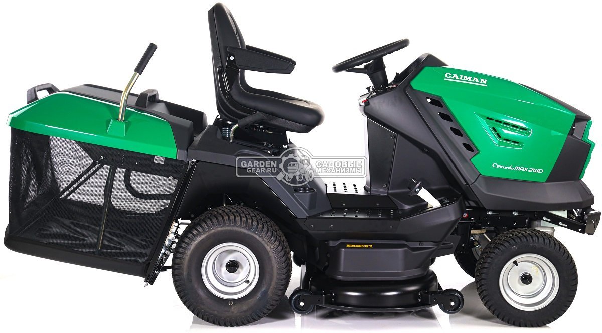 Садовый трактор Caiman Comodo Max 2WD 107D2K2 (CZE, Kawasaki, 603 куб.см, гидростатика, дифференциал, травосборник 380 л, 102 см., 280 кг.)