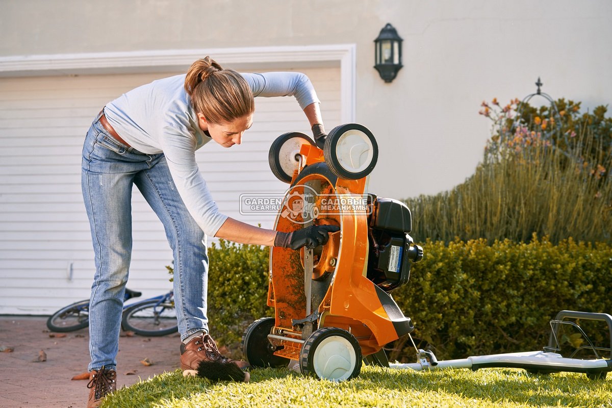 Газонокосилка бензиновая Stihl RM 448.1 TC (AUT, самоходная задний привод, 46 см, Stihl EVC 200.3 C, 139 куб.см, пластик, 55 л., монорукоятка, 28 кг.)