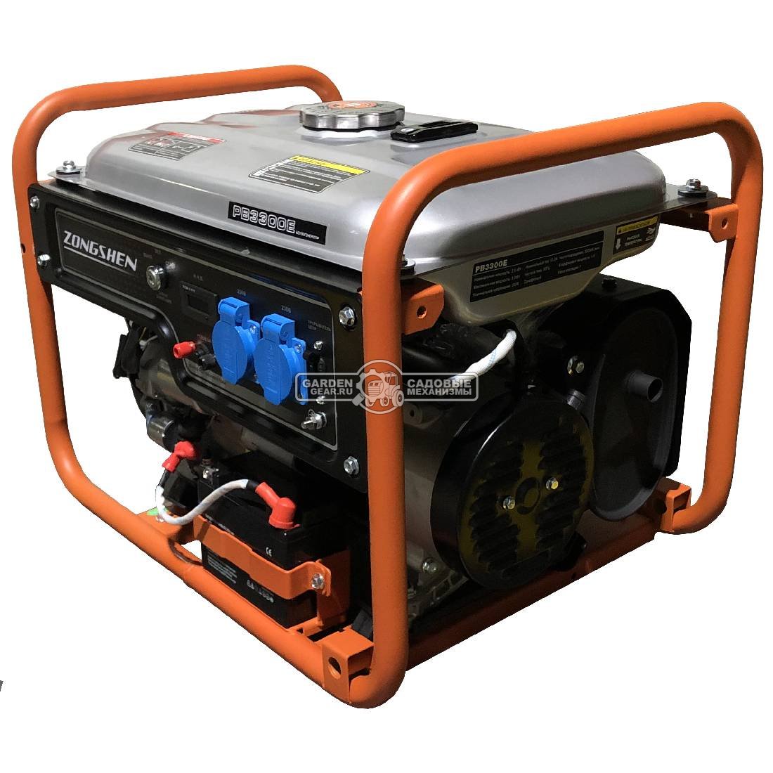 Бензиновый генератор Zongshen Standart PB 5000 E (PRC, 272 см3, электростарт, 4.0/4.5 кВт, 15 л, 52.5 кг)