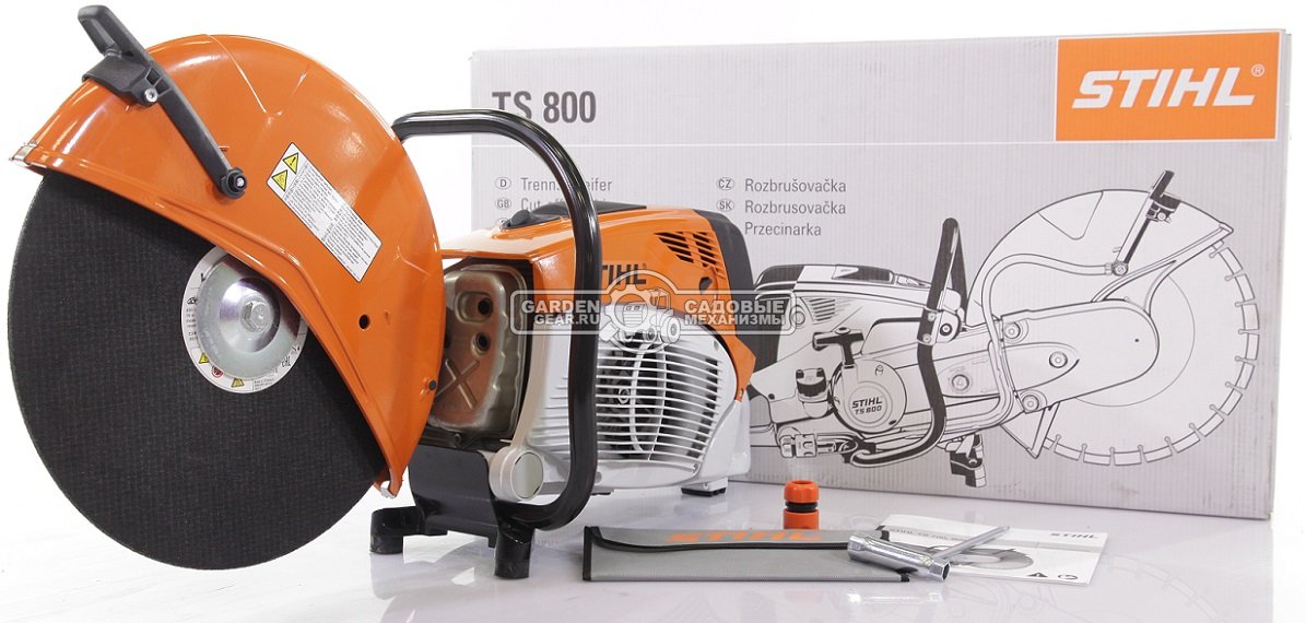 Бензорез Stihl TS 800 (GER, 98,5 куб.см., 5,0 кВт/6,8 л.с., диаметр круга 400 мм., глубина реза 145 мм., ElastoStart, 12,7 кг.)