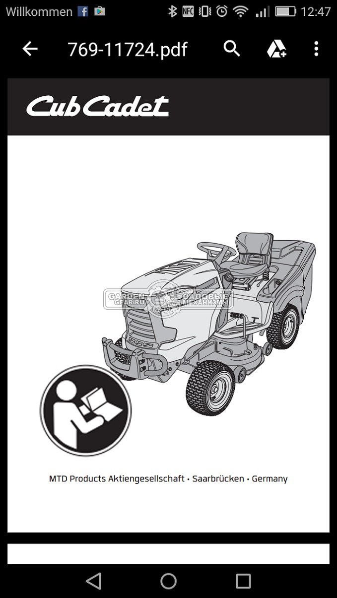 Садовый трактор Cub Cadet XT2 PS117 (USA, Kawasaki, V-Twin, 603 куб.см., гидростатика, боковой выброс, ширина кошения 117 см., 215 кг.)