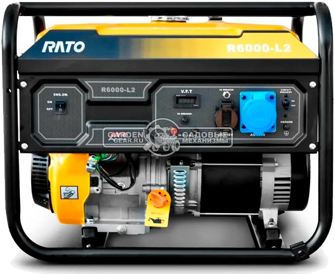 Бензиновый генератор Rato R6000-L2 (PRC, 420 см3, 6/5,5 кВт, 25 л, 75 кг)