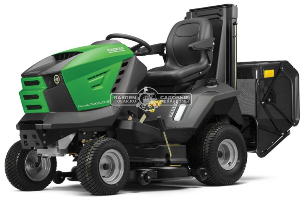 Садовый трактор Caiman Comodo Max 2WD HD 107D2K2 (CZE, Kawasaki FS600V, 603 куб.см, гидростатика, дифференциал, 400 л., с гидролифтом, 102 см, 385 кг)