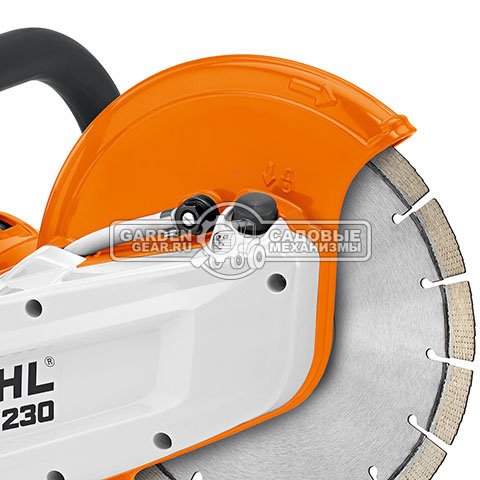 Аккумуляторное абразивно-отрезное устройство (резчик) Stihl TSA 230 SET c AP300 и AL500 (36В Pro, диам. 230 мм., глубина 70 мм., 3.9 кг)