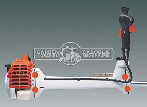 Бензиновый кусторез Stihl FS 400 K (GER, 40,2 куб.см., 1,9 кВт/2,6 л.с., длина - 164 см., пильный диск 24 зуба KSB MZ 225-24, леска - опция, 8,1 кг.)