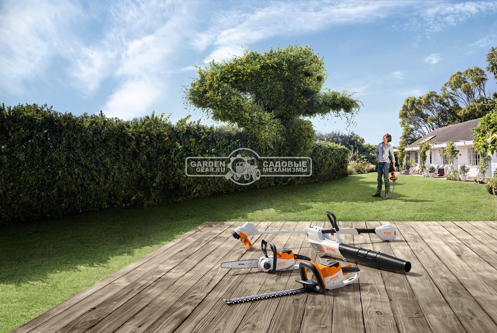 Воздуходувка аккумуляторная Stihl BGA 56 без АКБ и ЗУ (AUT, 36В Compact, макс. расход воздуха 600 м3/ч, скорость 54 м/с., 2,1 кг.)