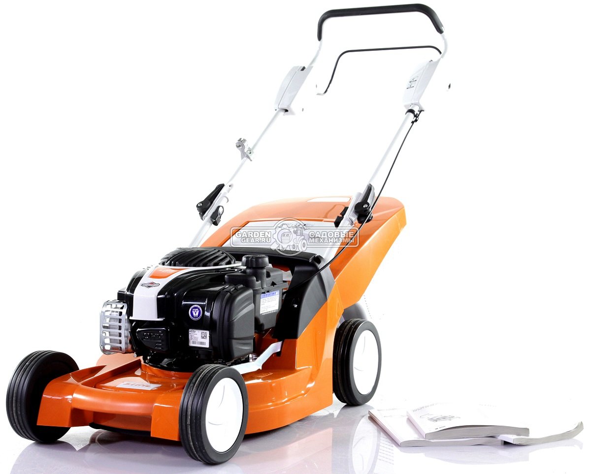 Газонокосилка бензиновая Stihl RM 443.0 (AUT, несамоходная, 41 см., B&S 550 EX OHV, 140 куб.см., пластик, 55 л., 23 кг.)