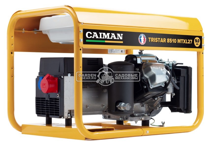Бензиновый генератор Caiman Tristar 8510MTXL27 трехфазный (FRA, Caiman EX40, 404 см3, 5.0/7.2 кВт, 25 л, 94 кг)