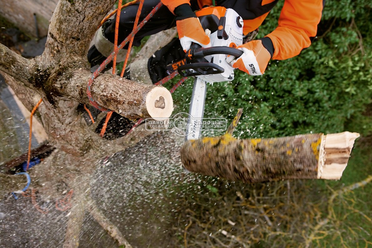 Бензопила сучкорез одноручная Stihl MS 201 TC-M 14&quot; (GER, 35,2 куб.см., 1,8 кВт/2,4 л.с, 2-MIX, M-Tronic, ElastoStart, 3/8&quot;, 1,3 мм., 50E, 3,7 кг.)