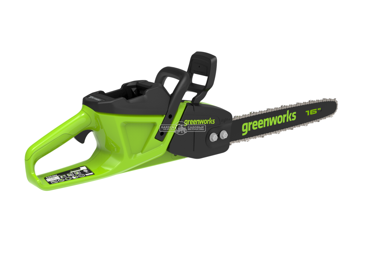 Пила аккумуляторная цепная GreenWorks GD40CS20XK4 16&quot; c АКБ 4 А/ч и ЗУ (PRC, BL 40В, 3/8&quot;-1.1-56E, 4.2 кг)