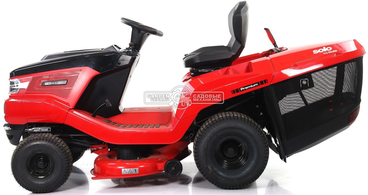 Садовый трактор Solo by AL-KO T 15-95.6 HD-A Premium (AUT, 95 см, AL-KO Pro, 452 см3, гидростатика, фара - опция, травосборник 310 л., 247 кг)
