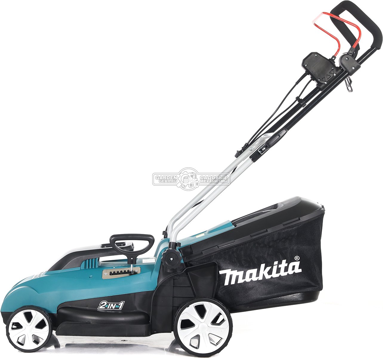 Газонокосилка электрическая Makita ELM4120 (PRC, 1600 Вт, 41 см, 45 л., пластик, 14.5 кг)