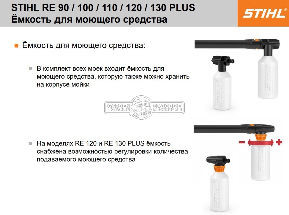 Мойка высокого давления Stihl RE 110 (PRC, 10-110/120 Бар, 380/440 л/ч., шланг 7 м., 17,6 кг.)