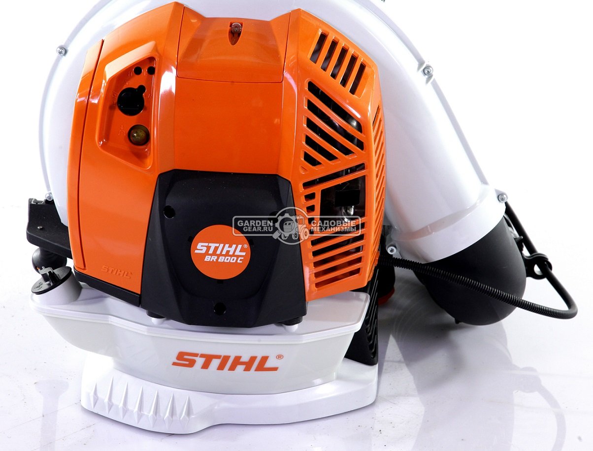 Воздуходувка бензиновая ранцевая Stihl BR 800 C-E Magnum (USA, 79,9 куб.см., 4-MIX, 3,2 кВт/4,36 л.с., макс. расх. 2025 м3/ч., ск. 97 м/с., 11,7 кг.)