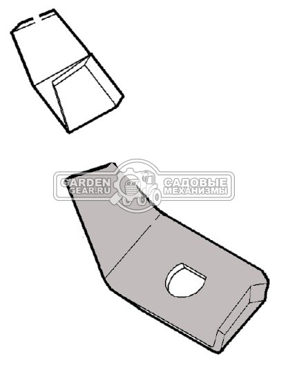 Нож-лопасть вертикальный 2-й Stihl / Viking для измельчителей GHE / GE 250 / GE 250.1