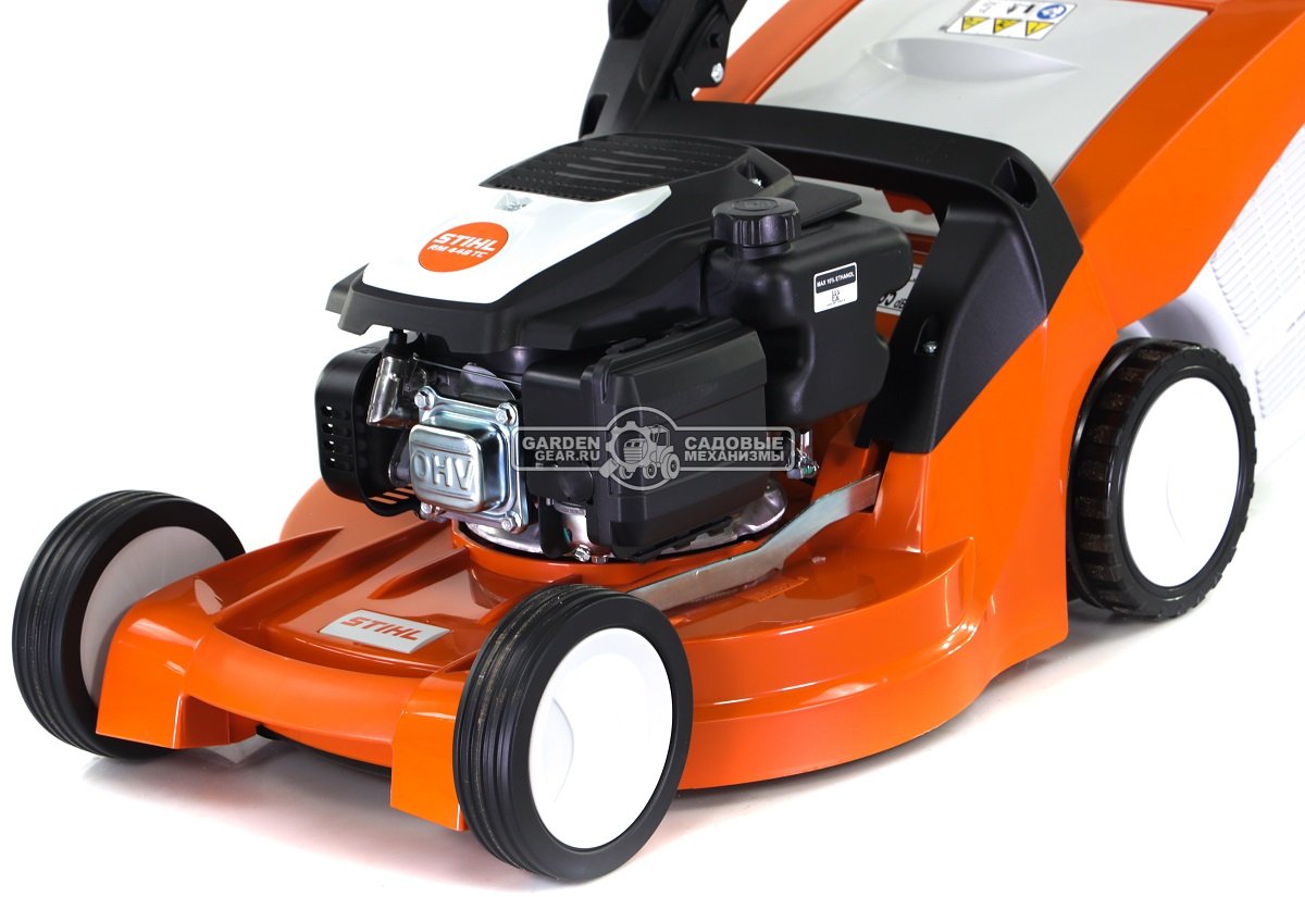 Газонокосилка бензиновая Stihl RM 448.1 TC (AUT, самоходная задний привод, 46 см, Stihl EVC 200.3 C, 139 куб.см, пластик, 55 л., монорукоятка, 28 кг.)