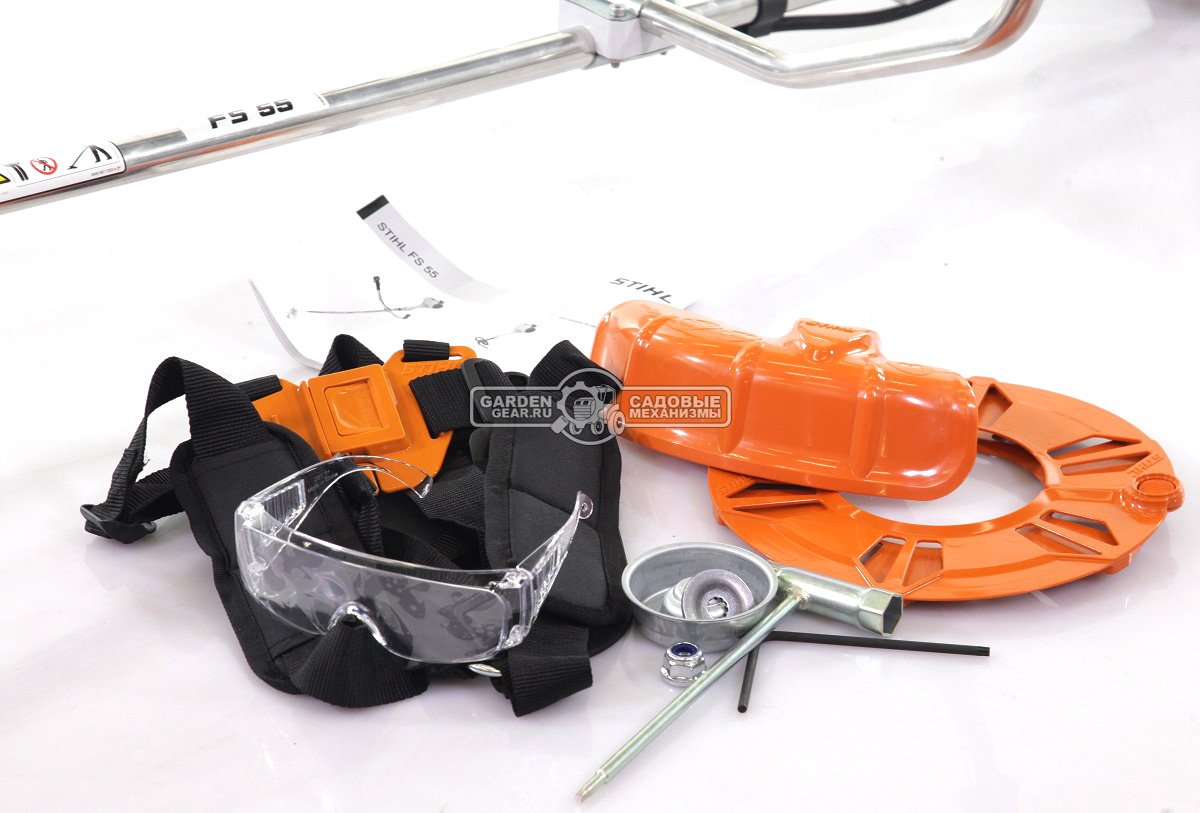 Бензокоса Stihl FS 55 (PRC, 27,2 куб.см., 0,75 кВт/1,0 л.с., нож DM 2F-230, AutoCut 25-2 леска 2,4 мм., 5,0 кг.)