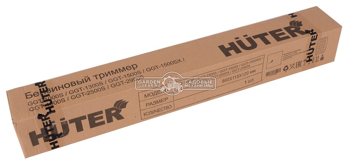 Бензокоса Huter GGT-2500Т (PRC, 51.7 см3, 2.5 кВт/3.4 л.с., диск 40Т + леска 2.4 мм, Т рукоятка, неразъёмный вал, 7 кг)