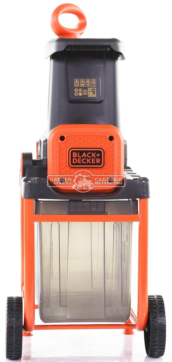 Садовый измельчитель веток электрический Black+Decker BEGAS5800-QS (PRC, 2800 Вт., ветки до 45 мм., шестерни, короб 45 л., 30 кг)