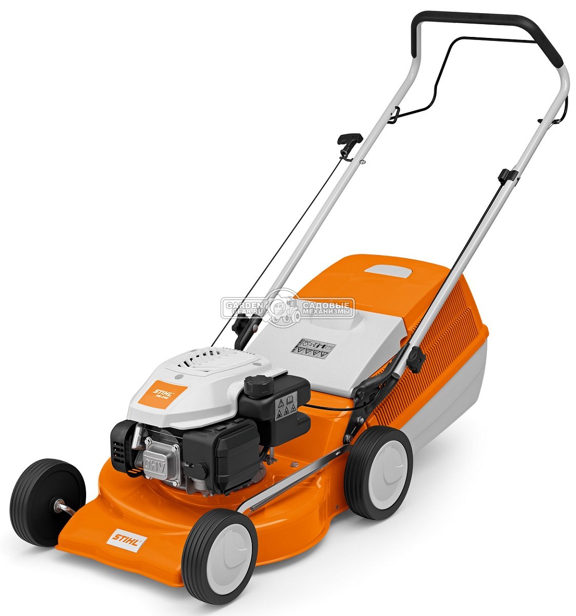 Газонокосилка бензиновая Stihl RM 248.0 (AUT, 46 см., несамоходная, Stihl EVC 200.2, 139 куб.см., сталь, 55 л., 26 кг.)