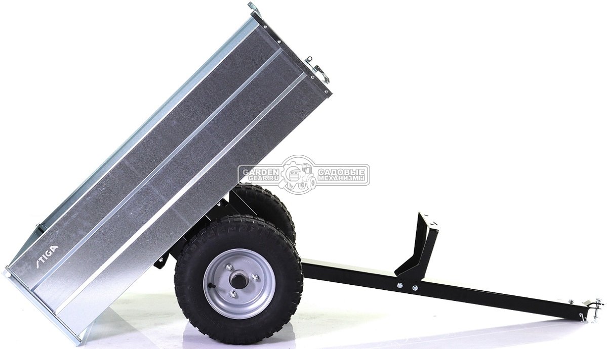 Тележка - прицеп Stiga Pro Cart гальванизированная сталь, с механизмом опрокидывания (объем 240 л, макс. доп. нагрузка 100 кг.)
