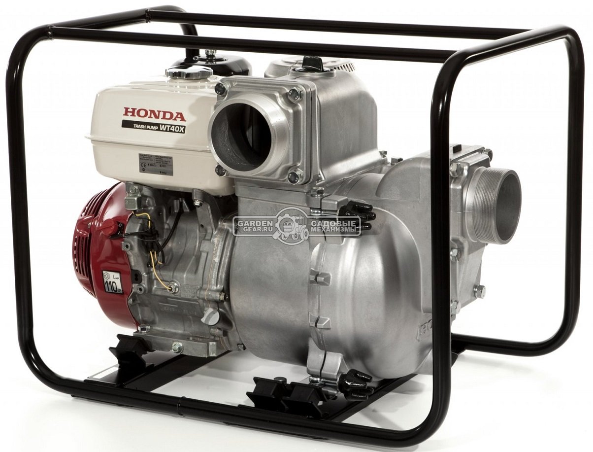 Мотопомпа бензиновая Honda WT40XK3 DE для грязной воды (JPN, Honda GX340, 337 куб.см., 1640 л/мин., 4&quot;, 26 м., 78 кг.)