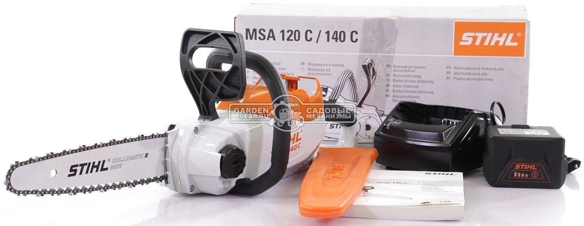 Аккумуляторная цепная пила Stihl MSA 140 C-B 12&quot; SET с AK30 и AL101 (AUT, Compact 36В, 1/4&quot;P, 1,1 мм., 64E, 4,0 кг.)