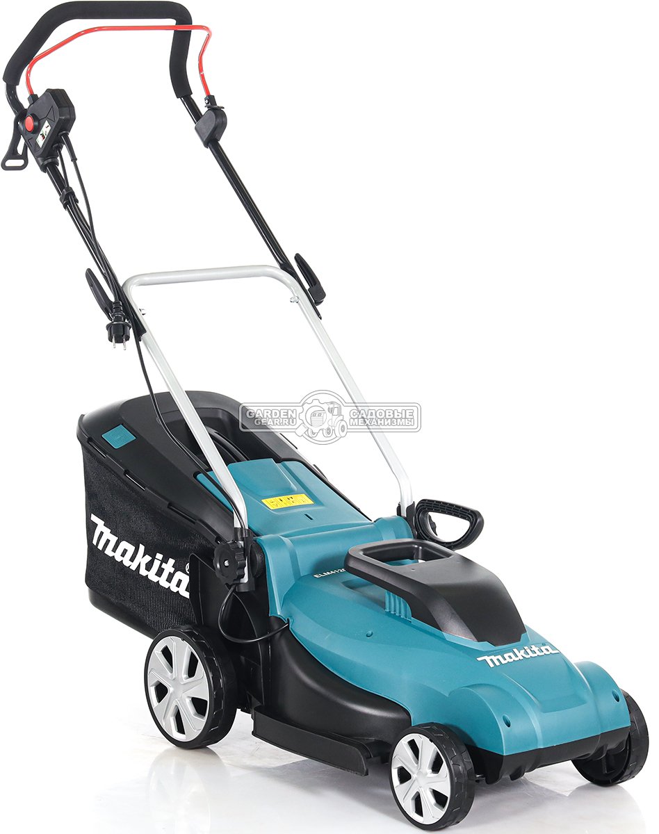 Газонокосилка электрическая Makita ELM4120 (PRC, 1600 Вт, 41 см, 45 л., пластик, 14.5 кг)