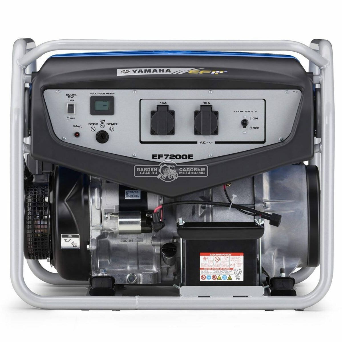 Бензиновый генератор Yamaha EF 7200 E (PRC, Yamaha, 358 см3, 5.0/6.0 кВт, эл/стартер, 28 л, 93 кг)