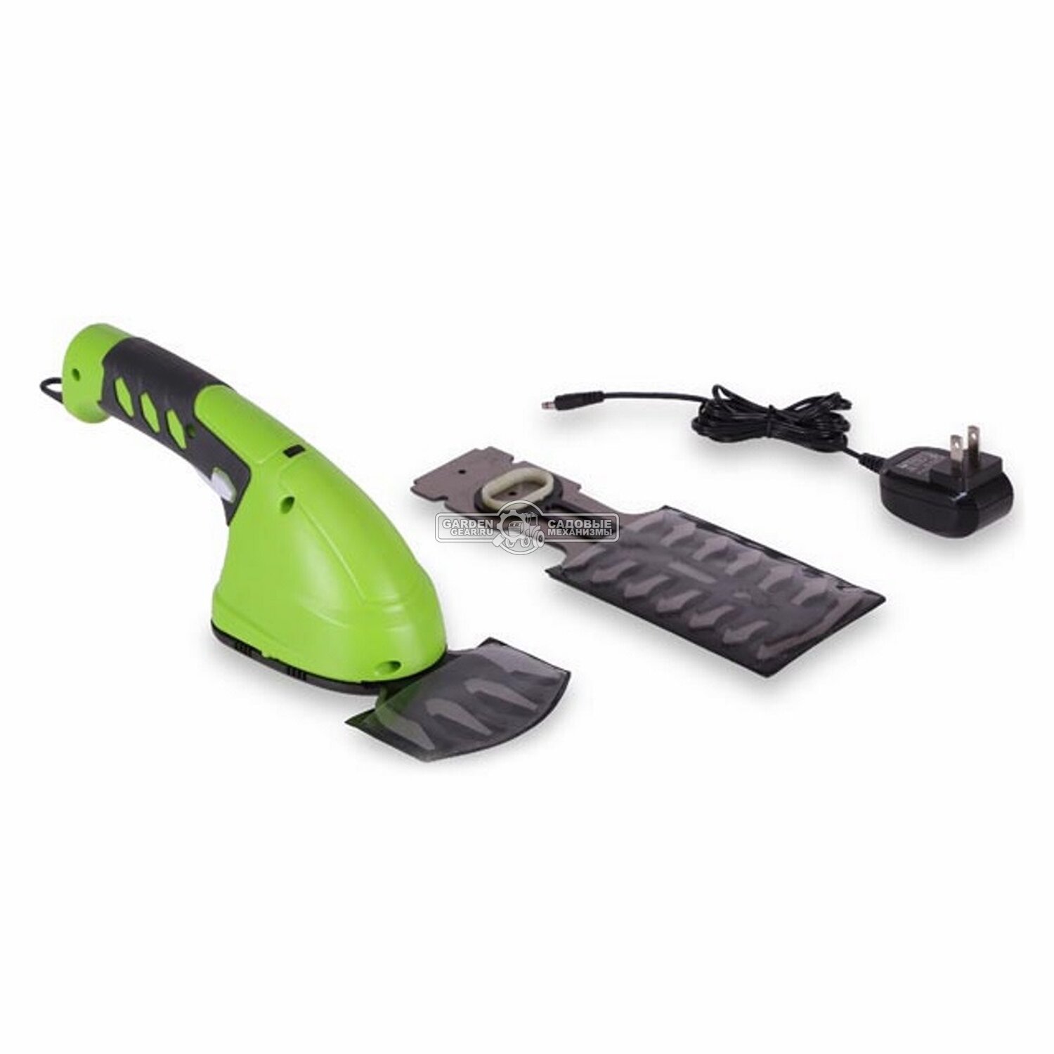 Ножницы для газонов аккумуляторные + кусторез GreenWorks G7,2GS с телескопической рукояткой (PRC, 7.2 В, 2 Ач, 8 см + 16 см, 0.7 кг)