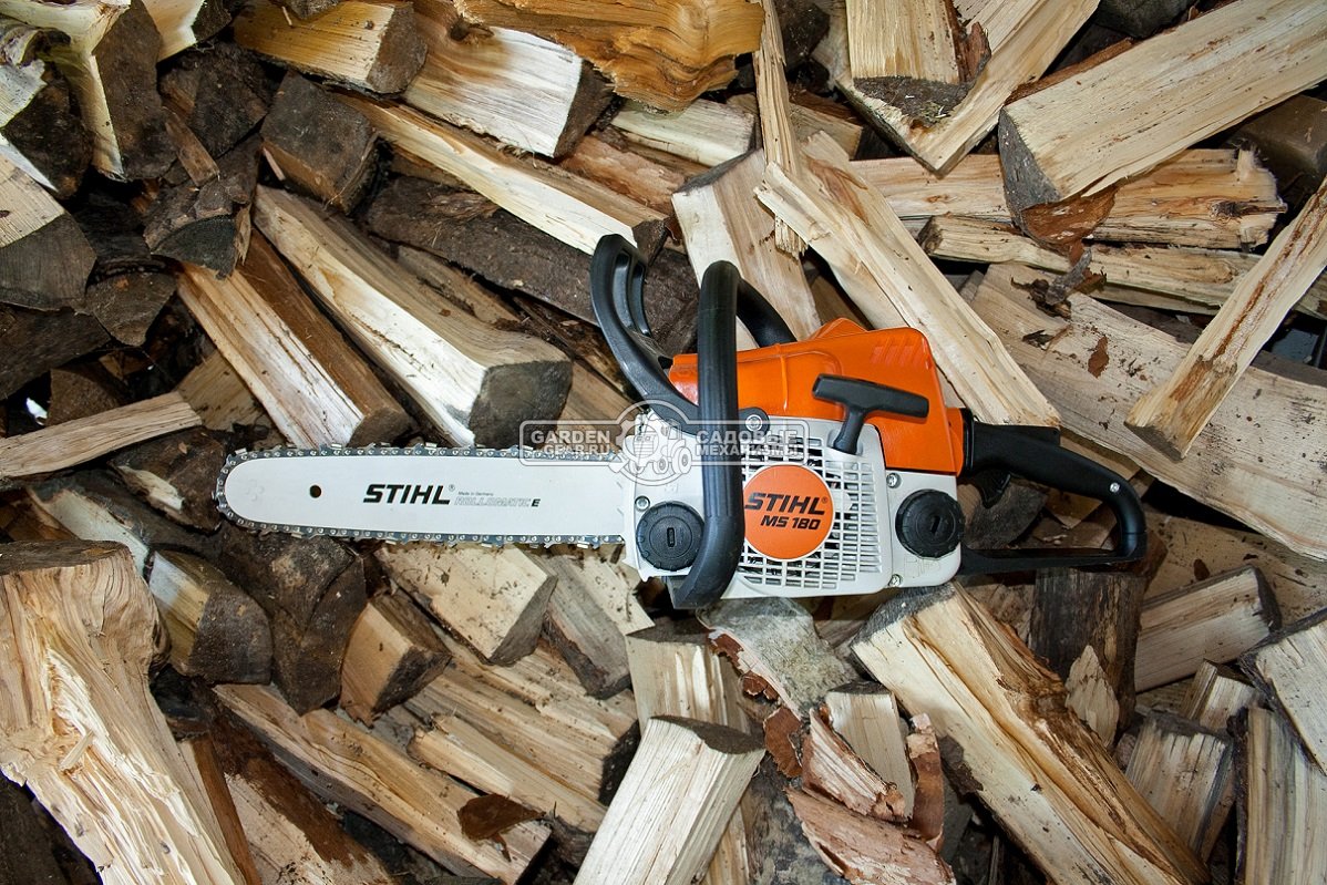 Бензопила Stihl MS 180 16&quot; (PRC, 31,8 куб.см., 1,5 кВт/2,0 л.с., 3/8&quot;, 1,3 мм., 55E, 3,9 кг.)