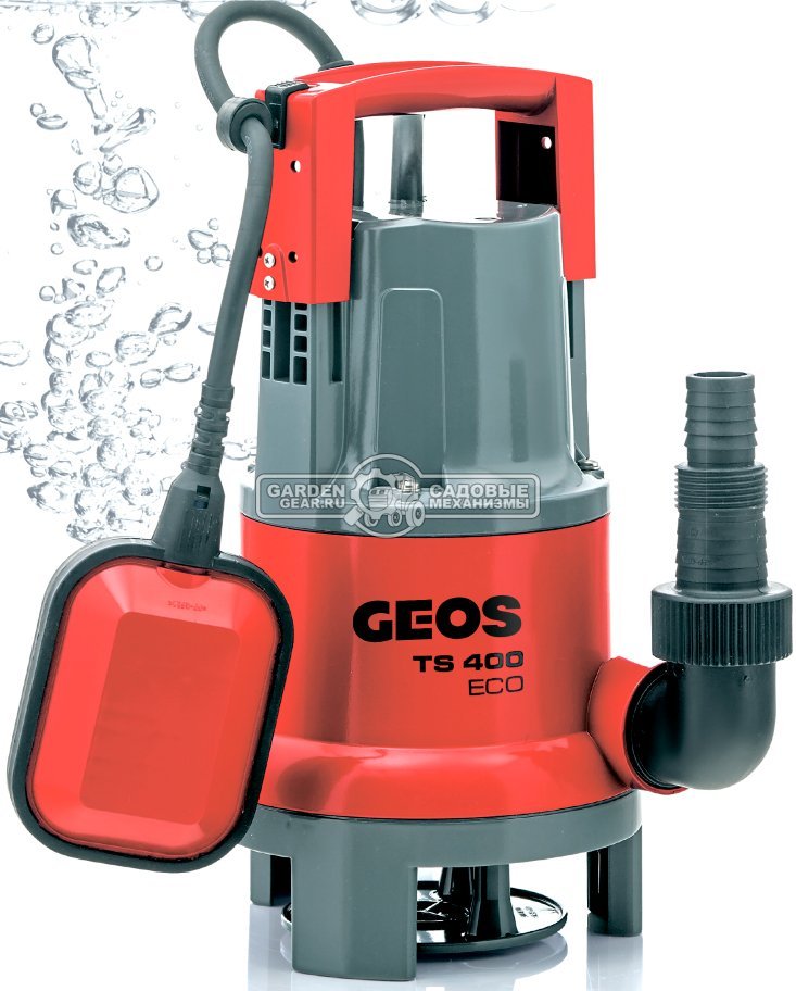 Дренажный насос Geos TS 400 Eco для грязной воды (PRC, 400 Вт, 6 м, 8 м3/час, 3,6 кг)