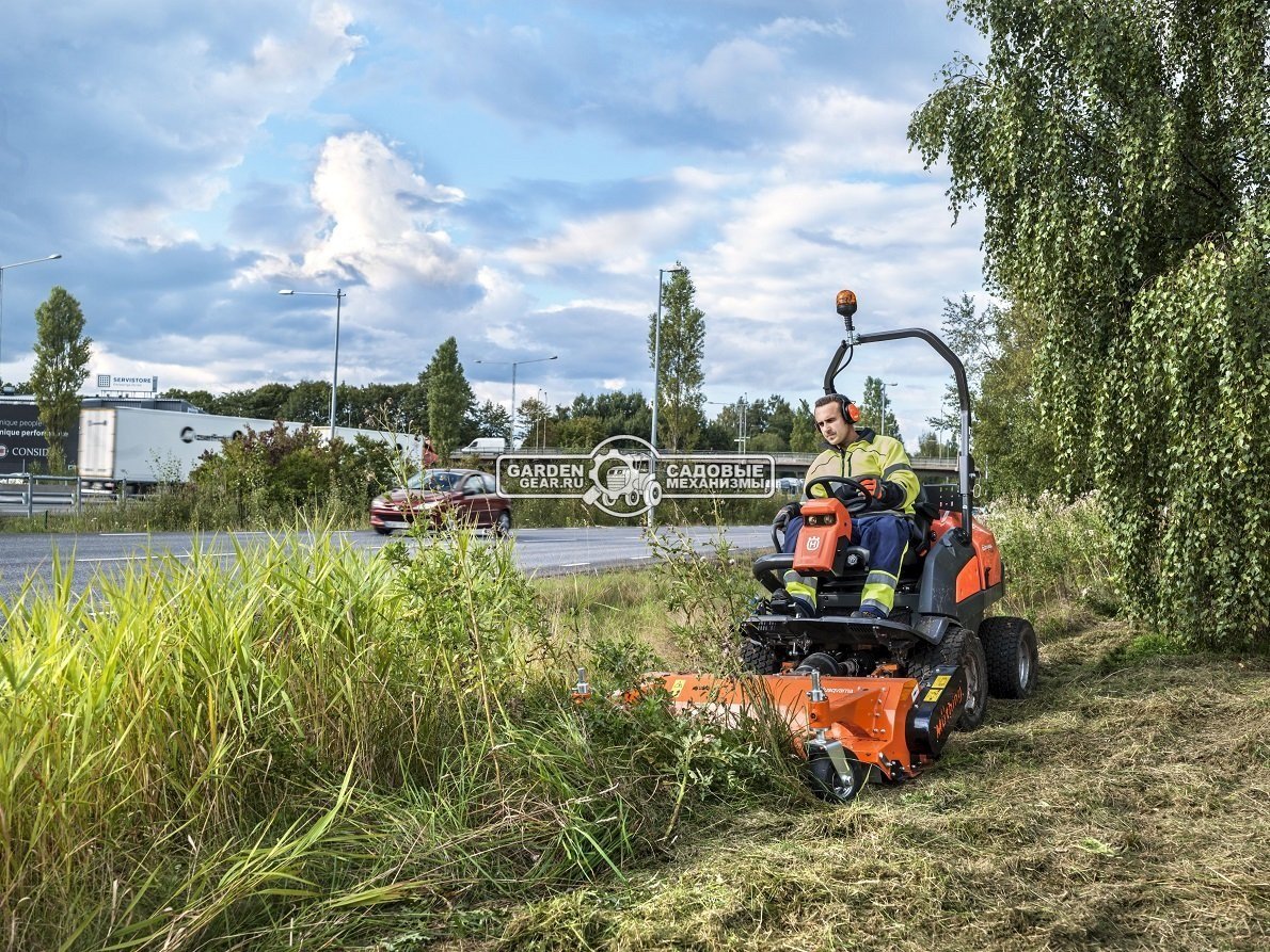 Профессиональный райдер Husqvarna P 520D без кабины (SWE, дизель Kubota D902 3 цилиндра, 898 куб.см., AWD, гидравлика для оборудования, 625 кг.)