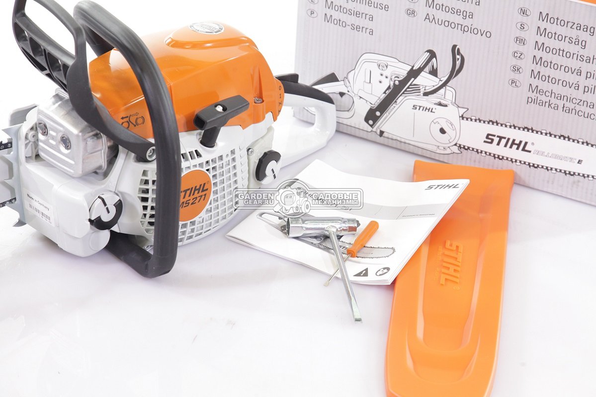 Бензопила Stihl MS 271 15&quot; (GER, 50,2 куб.см., 2,6 кВт/3,5 л.с., 2-MIX, 0,325&quot;, 1,6 мм., 62E, 5,6 кг.)