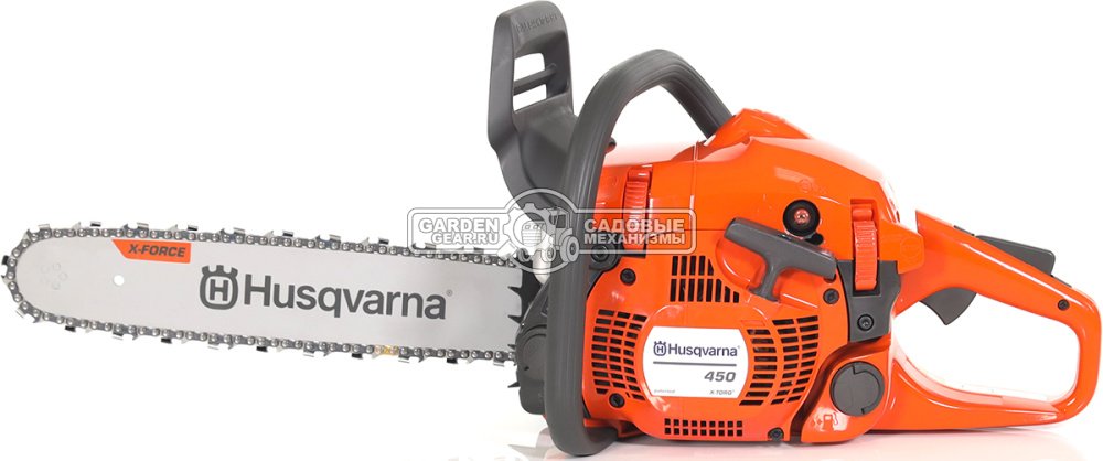 Бензопила Husqvarna 450 II 15&quot; (SWE, 50.2 куб.см., 2.4 кВт/3.2 л.с., X-Torq, 0.325-1.3-64E, 5.1 кг)