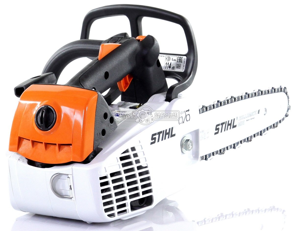 Бензопила сучкорез одноручная Stihl MS 194 T 12&quot; (USA, 31,8 куб.см., 1,4 кВт/1,9 л.с, 2-MIX, 3/8&quot;, 1,1 мм., 44E, 3,3 кг.)