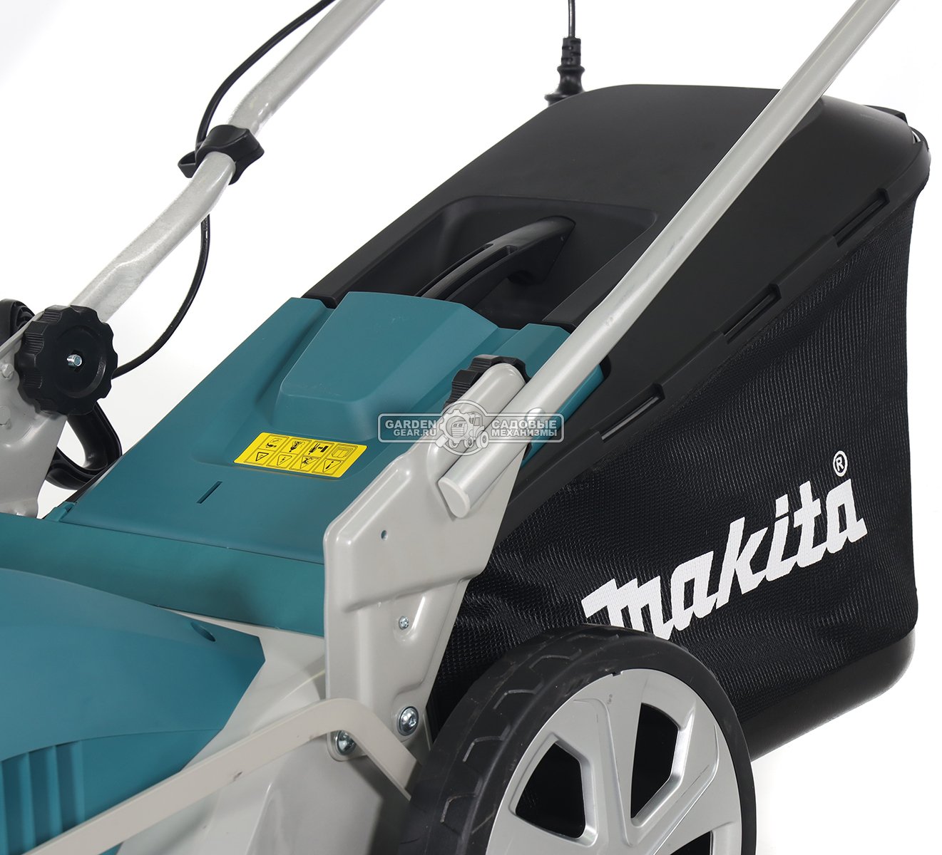 Газонокосилка электрическая Makita ELM4620 (PRC, 1800 Вт, 46 см, 60 л, сталь, 3 в 1, 23.4 кг)