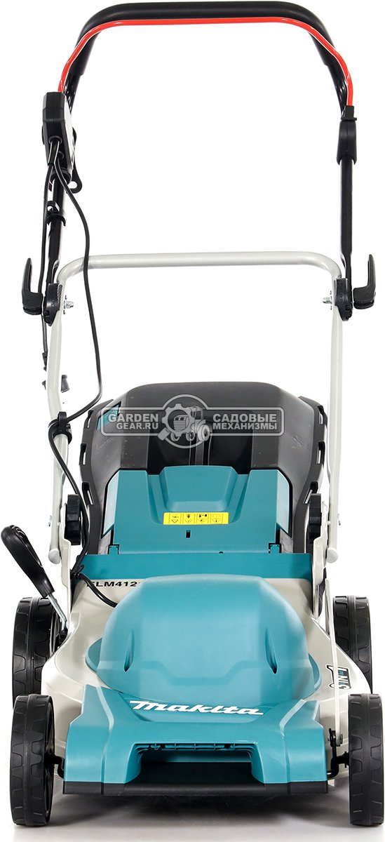 Газонокосилка электрическая Makita ELM4121 (PRC, 1600 Вт, 41 см, 50 л., сталь, мульчирование, 20.5 кг)