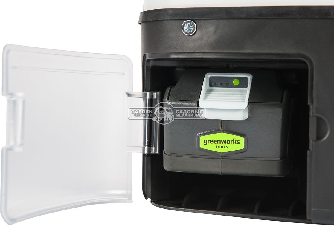 Опрыскиватель аккумуляторный GreenWorks GSP1250K2 с АКБ 2 А/ч и ЗУ (PRC, 24В, ранцевый, 7.5 л, 2.2 л/мин, 2.9 кг)